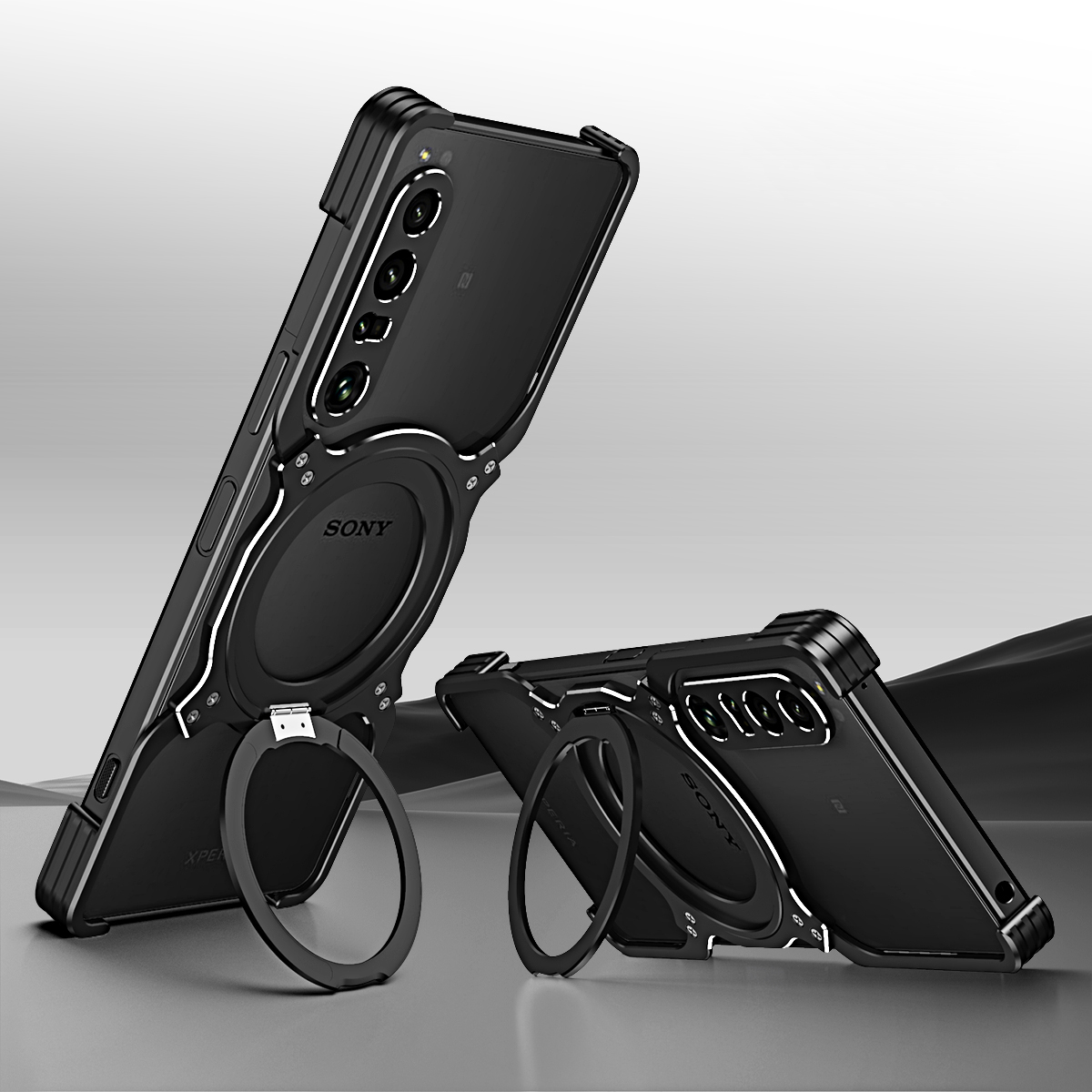 Metal Bumper Aluminum Frame Case - Rimless แม่เหล็กโลหะสําหรับ Sony Xperia 1 V