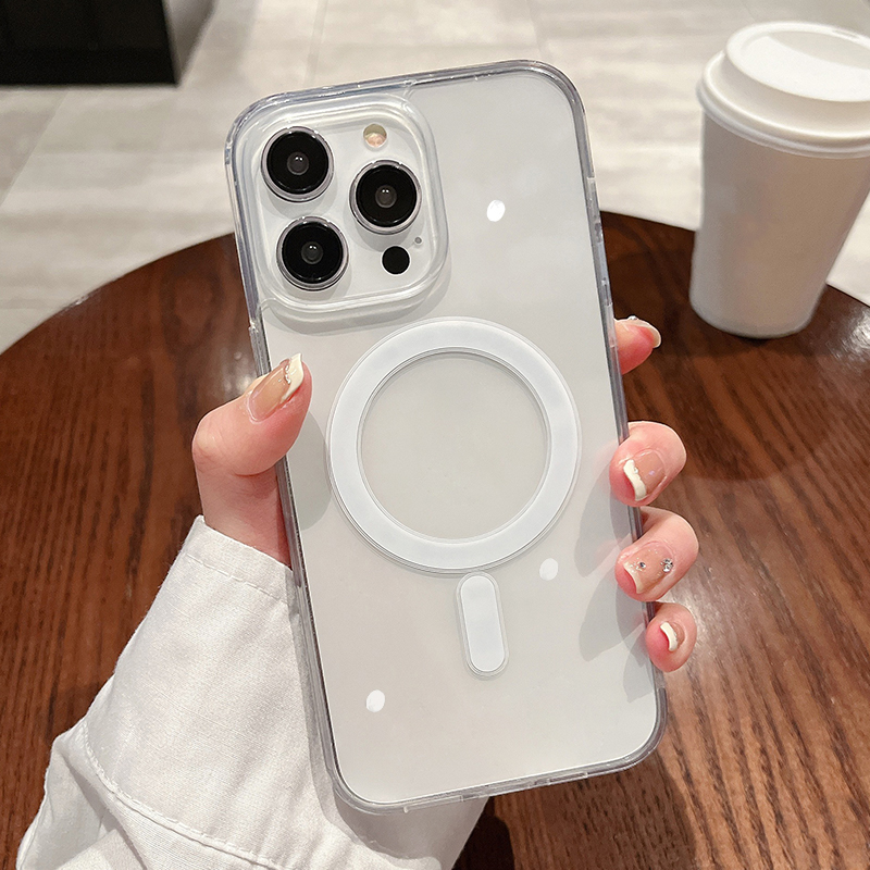 Clear Shockproof Bumper Case - เคสใสแบบแม่เหล็กสำหรับชาร์จไร้สายสำหรับ Samsung A57 A56 A37 A36