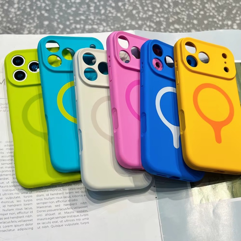 Liquid Silicone Magnetic Phone Case - เคสโทรศัพท์แม่เหล็กซิลิโคนเหลว สำหรับ iPhone 18 17 Pro