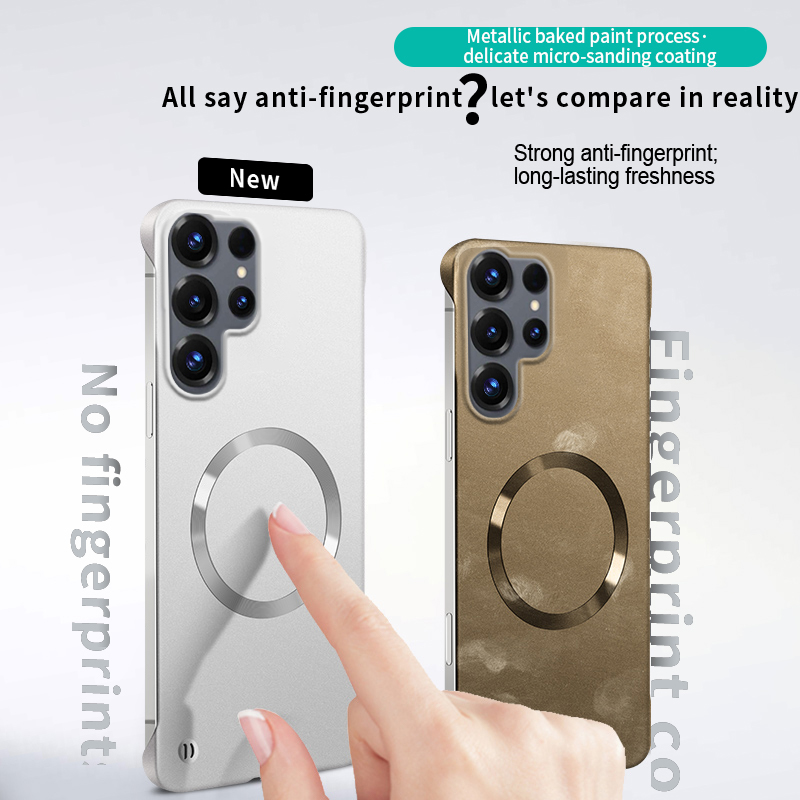 เคสแม่เหล็กเคลือบสีเมทัลลิกหรู - Ultra Thin Frameless Phone Cover บทวิจารณ์และราคา