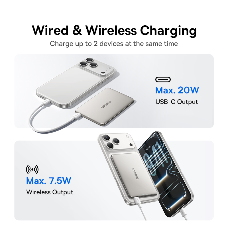 แบตสำรองแม่เหล็ก Baseus 5000mA - Power Banks บทวิจารณ์และราคา